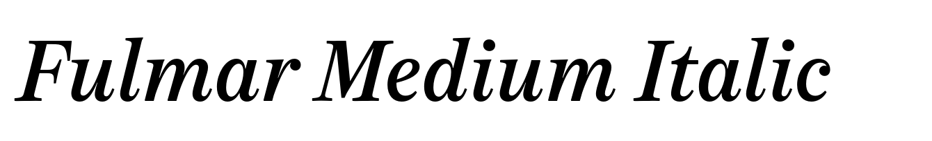 Fulmar Medium Italic